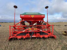 2013 Maschio Alitalia 4m combination drill with bout markers and rear following harrow with 2013 Mas