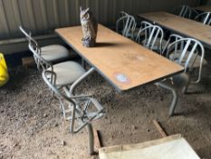 Bench with 6No fixed chairs