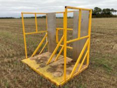 Crate stacker with JCB Q-fit attachments