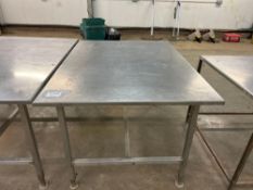 1.6m x 1.18m Stainless steel table
