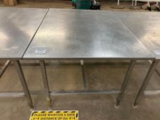 1.6m x 1.18m Stainless steel table