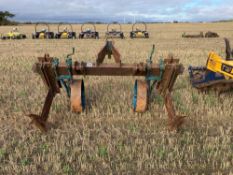 Ransomes 2 leg subsoiler with depth wheels, ridging bodies and markers