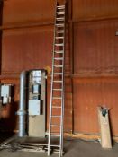 Galvanised extending ladder