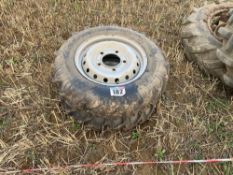 Pair BKT 6.00-16 wheels and tyres, 5 stud