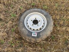 Pair BKT 6.00-16 wheels and tyres, 5 stud
