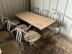 Bench with 6No fixed chairs