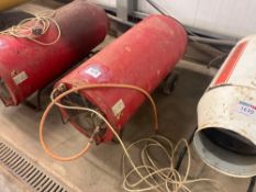 Gas space heater, single phase