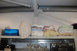 A quantity of various linen towels etc