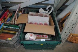 A box containing sundry items to include Masons Gi