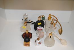 A collection of various scent bottles