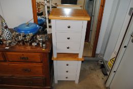 A pair of Roseland modern bedside chests fitted three drawers