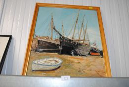 W E Gaywood, oil on board study 