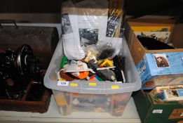 A box of various Lego