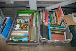 Two boxes of various books