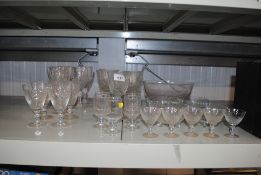 A quantity of various table glass ware