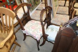A pair of Victorian mahogany chairs