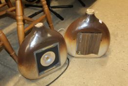 A pair of pottery vases been converted to speakers AF