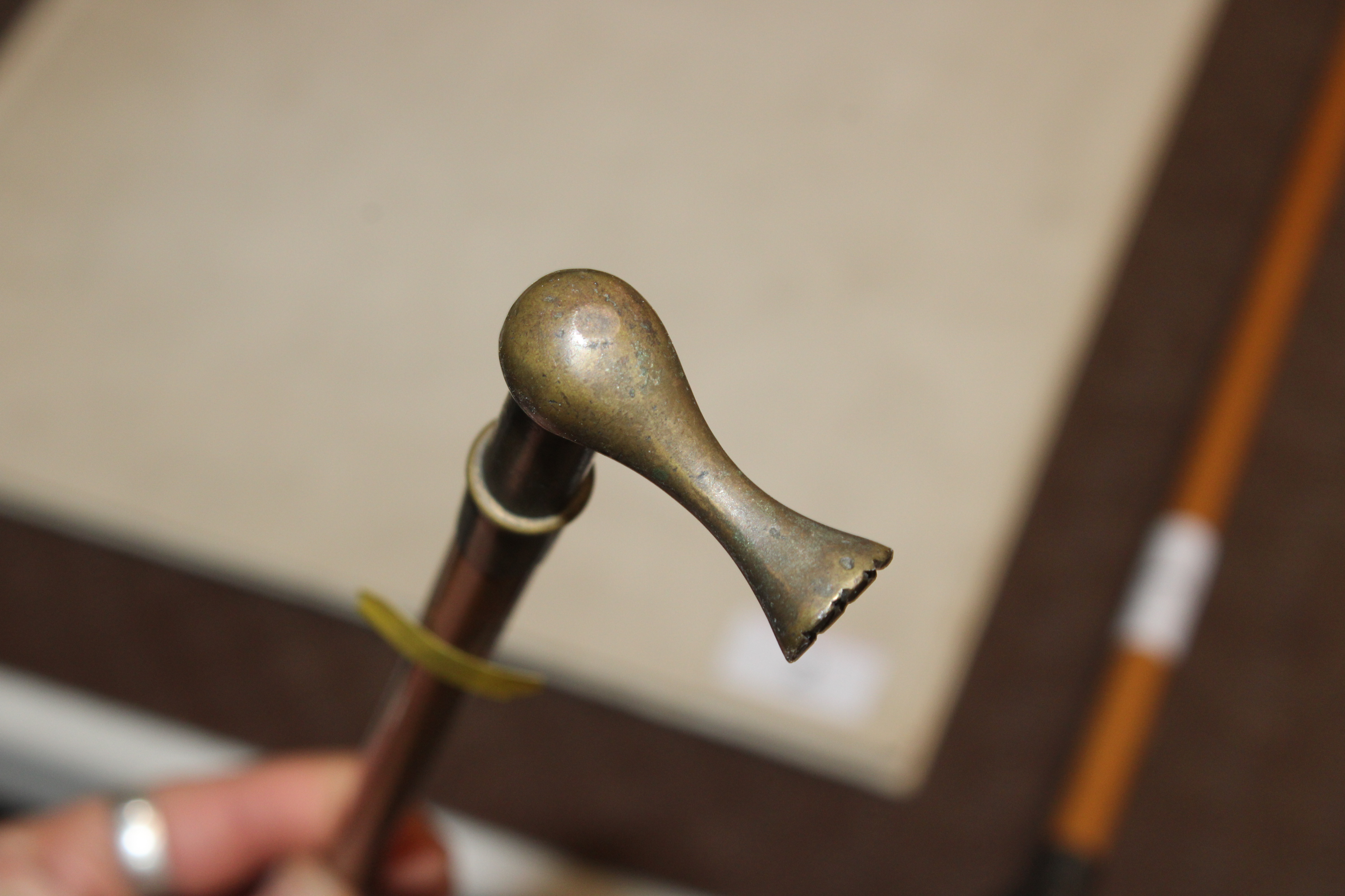 A silver topped swagger stick and a brass handled - Image 9 of 12
