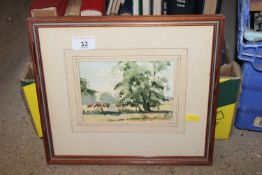 Roger Corfe, framed and glazed watercolour study d