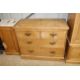 An antique stripped pine chest fitted two short ov - Image 1 of 3