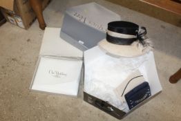 A Jacques Vert hat and purse and a boxed photo alb