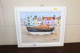 Lucy Miller, acrylic on board depicting The Aldebu