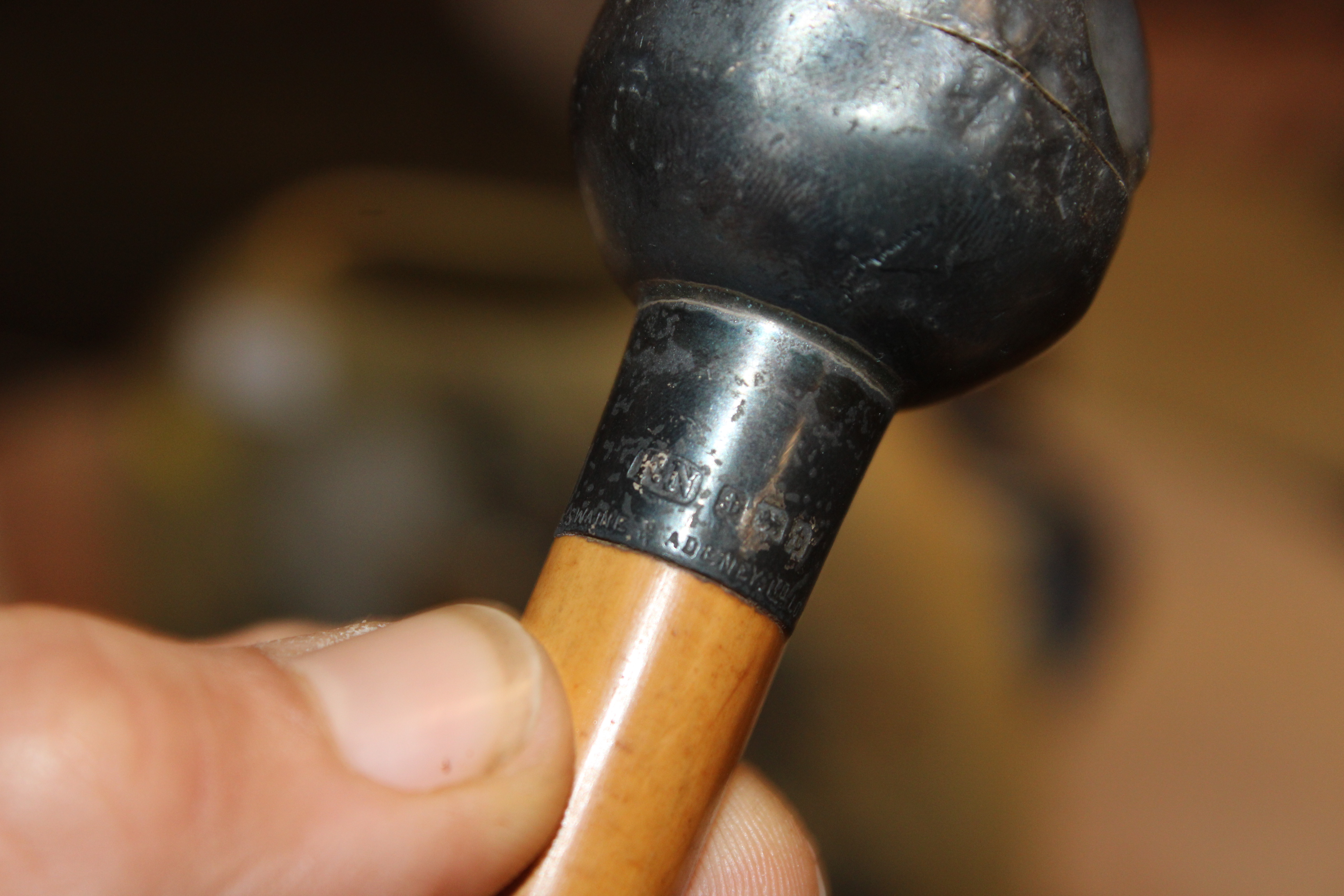 A silver topped swagger stick and a brass handled - Image 4 of 12