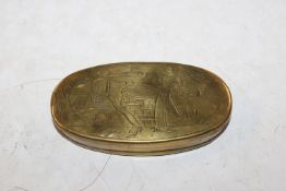 An 18th Century Dutch brass tobacco box