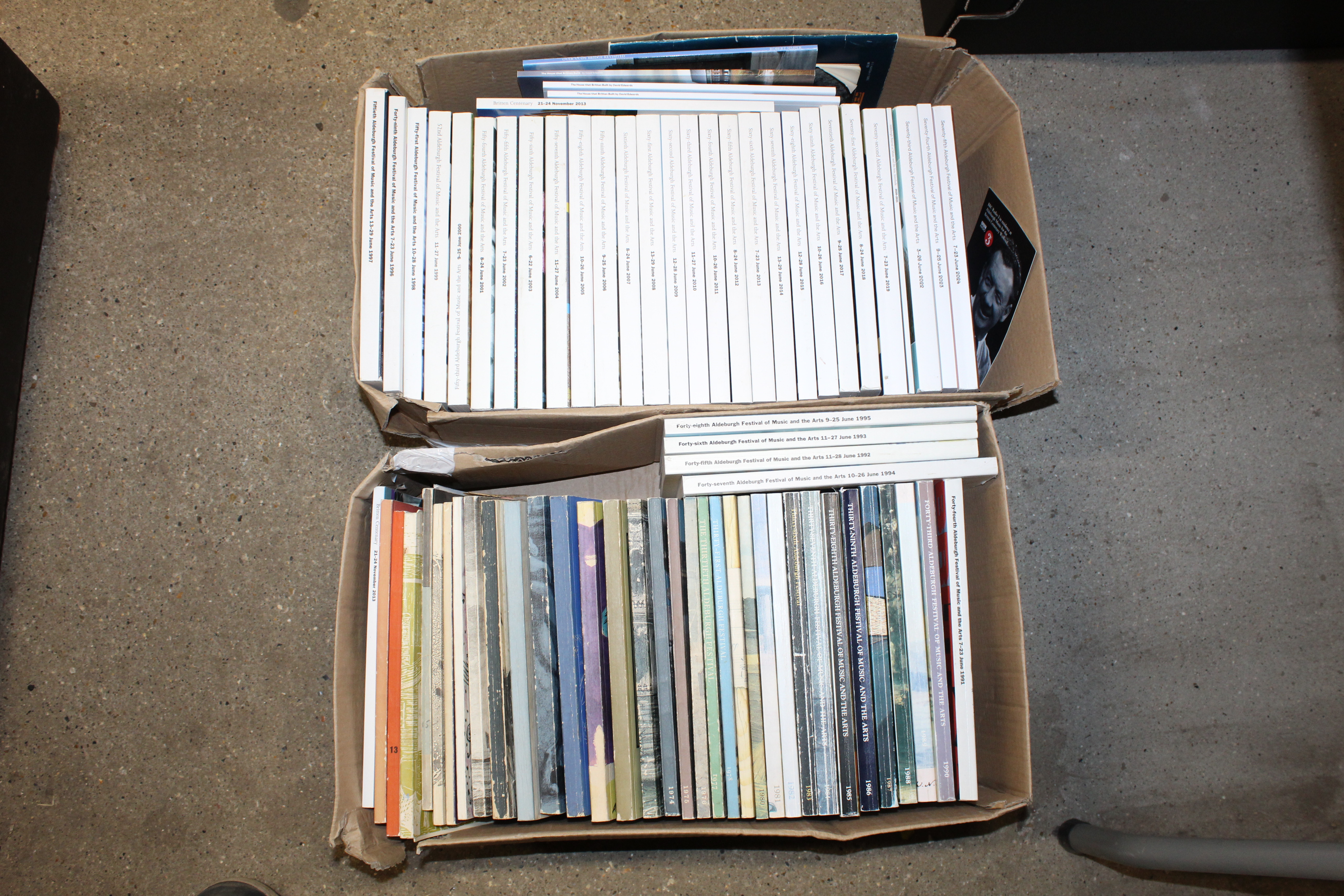 Two boxes of Aldeburgh Festival programmes - Image 2 of 3