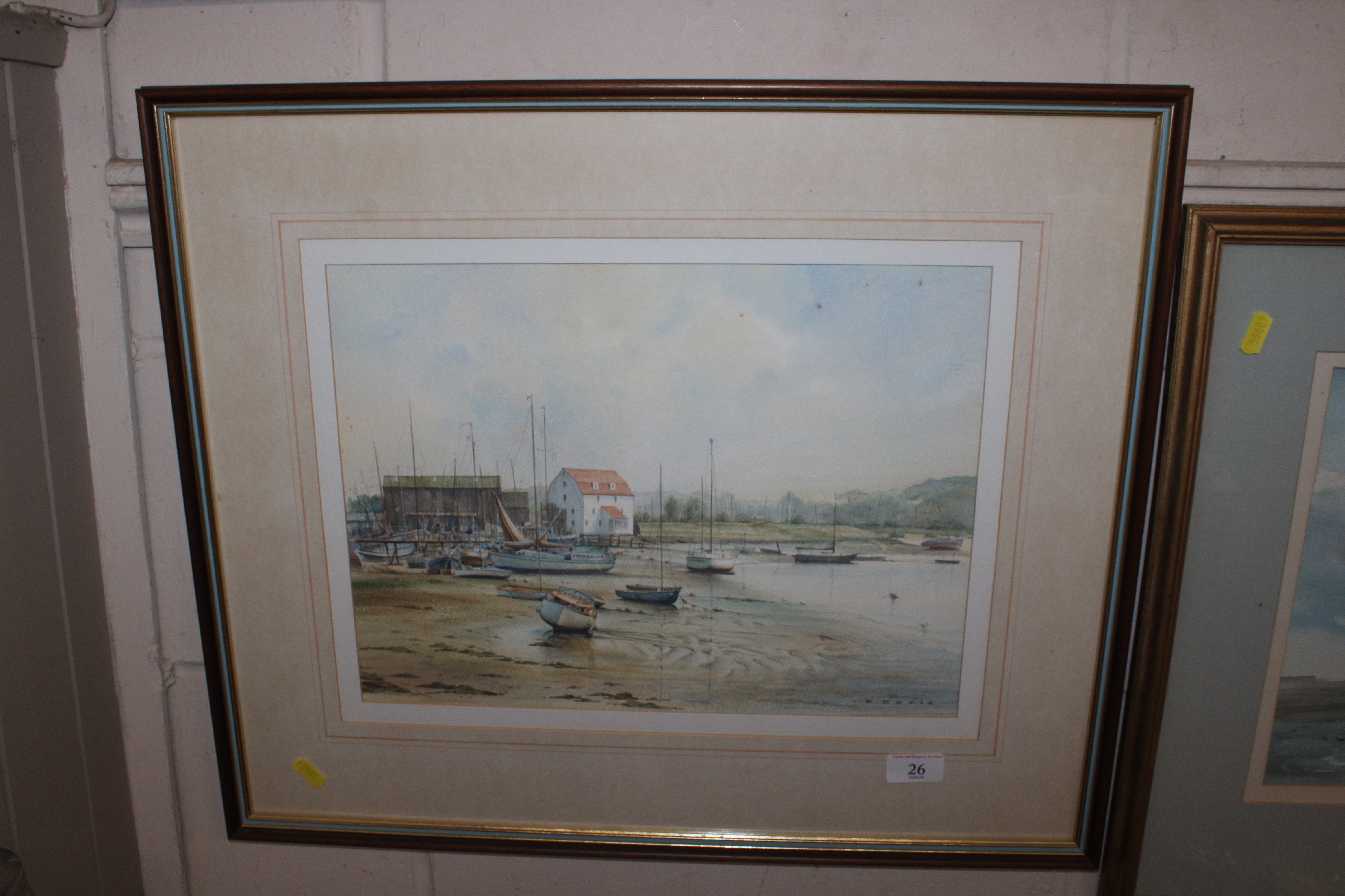 D. Davis, watercolour study of The Tide Mill, Wood