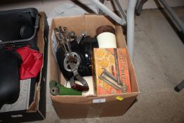 A box of vintage kitchenalia