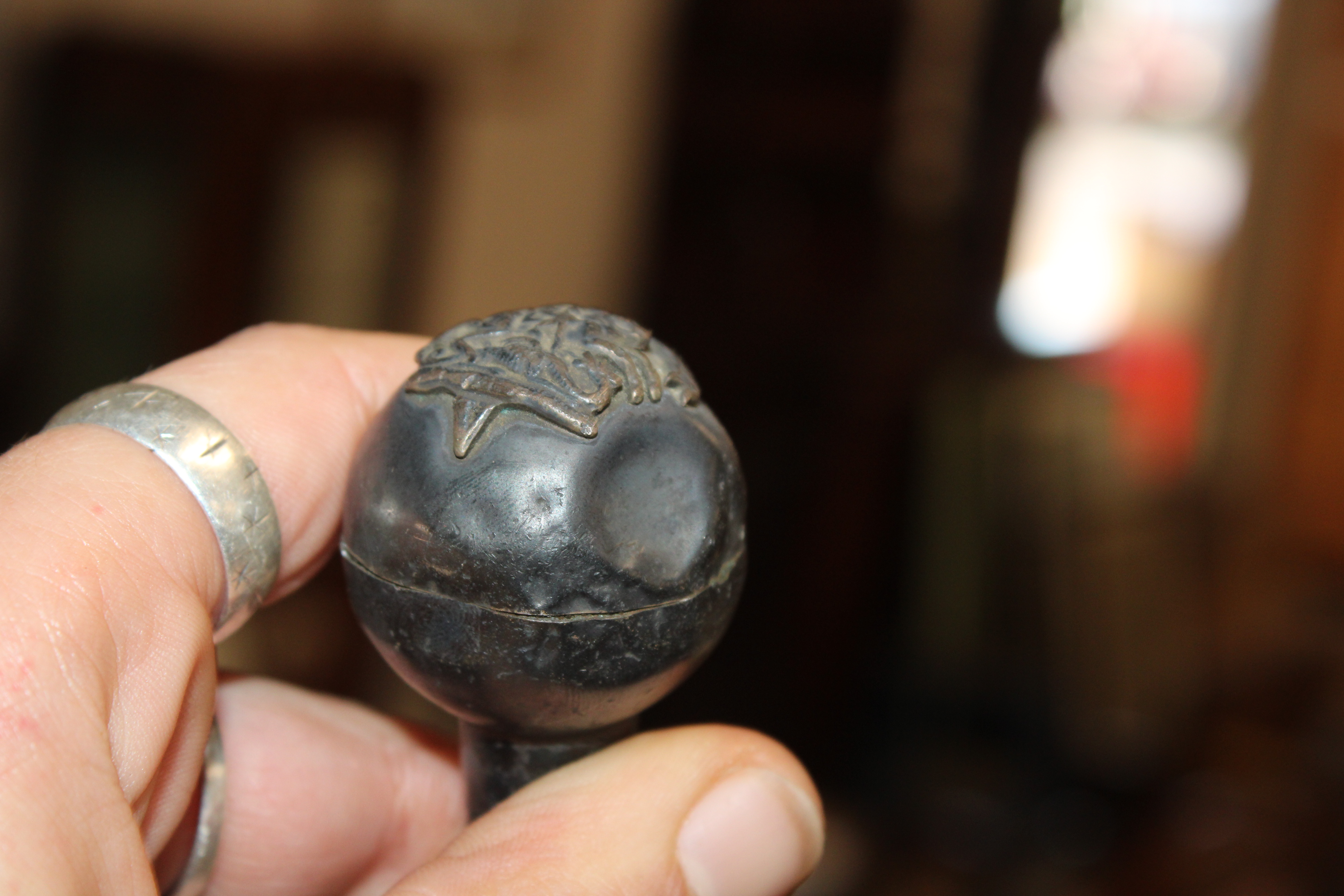 A silver topped swagger stick and a brass handled - Image 3 of 12