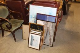 A large quantity of various pictures and prints