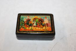 Danilsteva Mstera Russian lacquered box entitled 