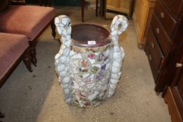 A French Pique Assiette ceramic mosaic work umbrel