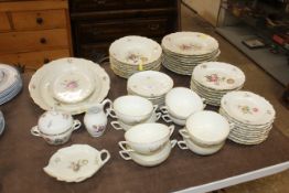 A quantity of Royal Copenhagen floral decorated di