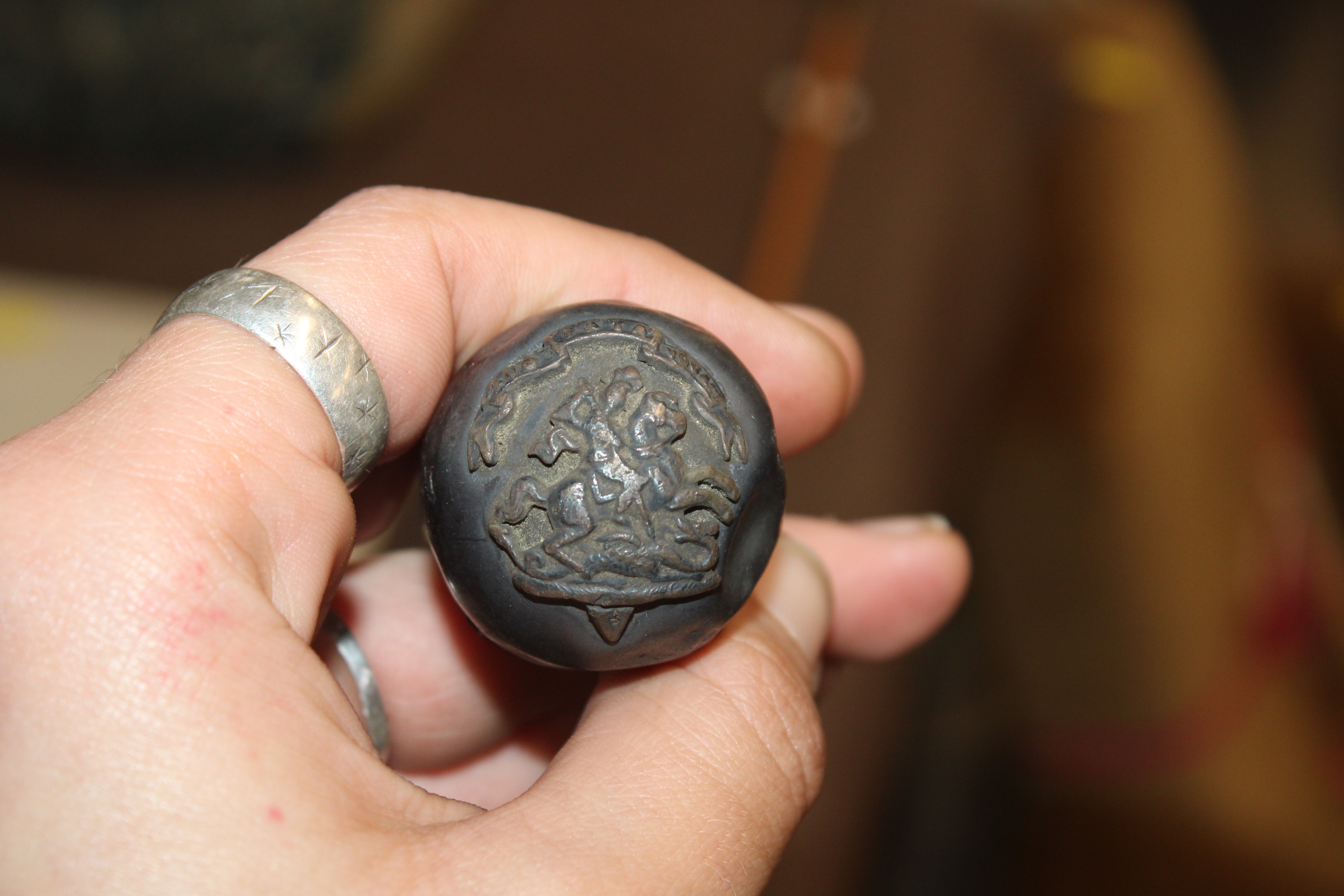 A silver topped swagger stick and a brass handled - Image 2 of 12