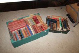 Two boxes of various hardback books to include Hut