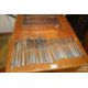 A wooden box and contents of silver plated flatwar - Image 3 of 3