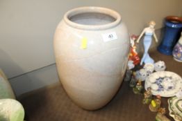 A large marble vase, 35cm high