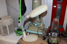 An adjustable desk lamp