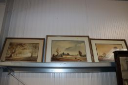 Two framed John Snelling prints, together with one other