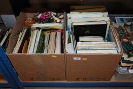 Two boxes of various books