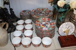 A quantity of Arista 'Imari Fan' tea and dinner wa