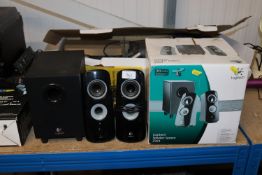 A Logitech speaker system