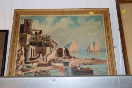 After V. Ciappa, oil on board study of a Venetian scene