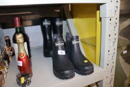 Two pairs of size 5 Barbour Wellington boots
