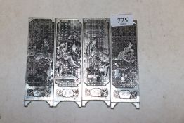 Four reproduction Oriental manuscript weights