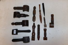 A quantity of nautical items to include serving ma