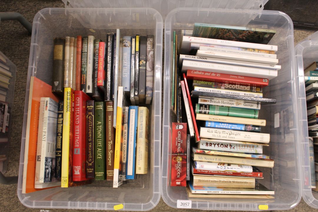 Four boxes of miscellaneous books to include Trave - Image 2 of 3